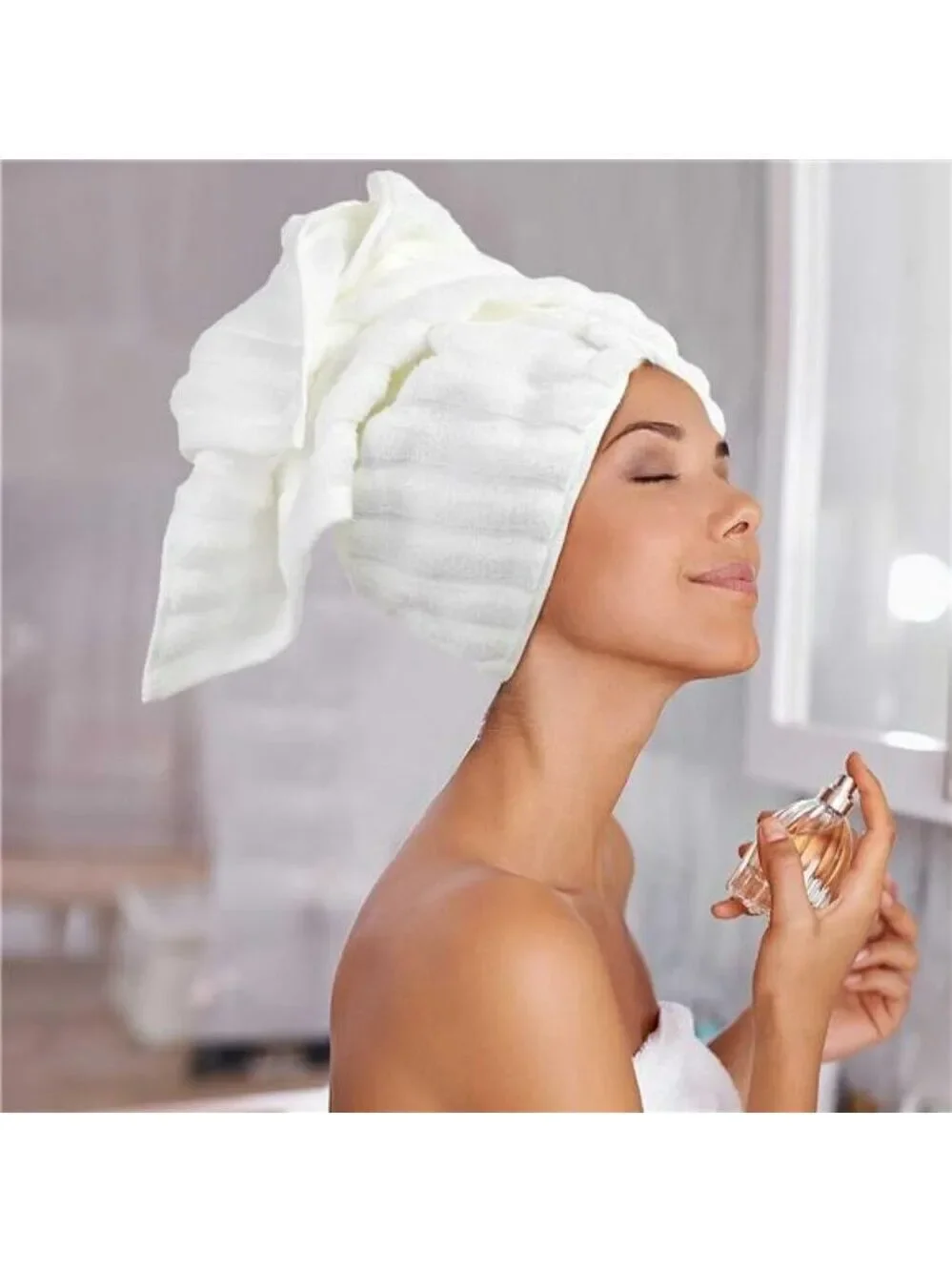 White Cotton Hand Towels Set 2 Pack Soft Absorbent Quick Dry Bathroom Spa Hotel